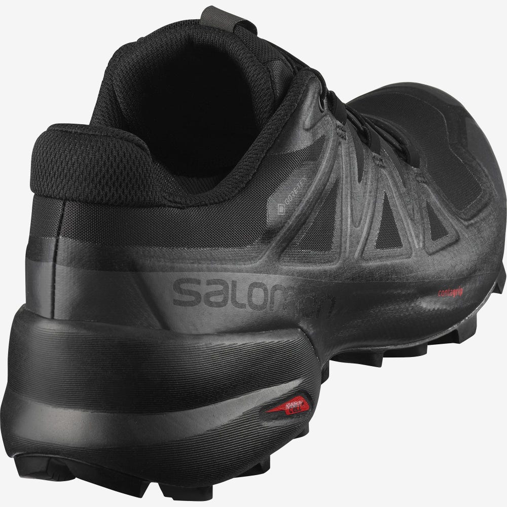 Men's Salomon SPEEDCROSS 5 GORE-TEX Trail Running Shoes Black | SA05829-067