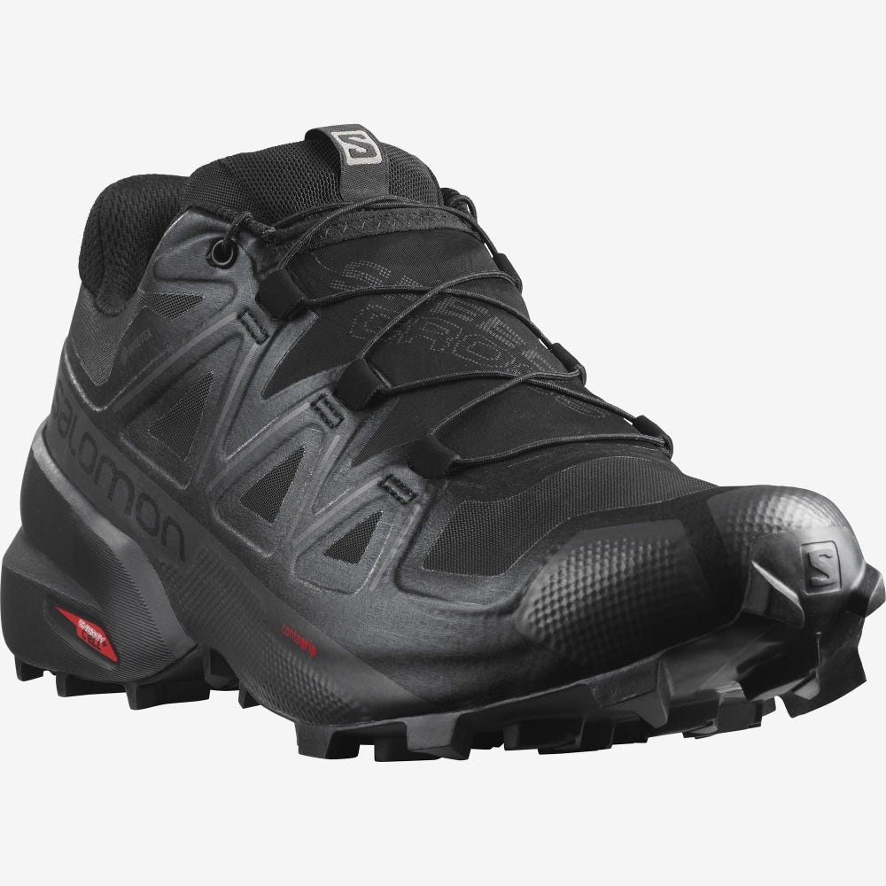 Men's Salomon SPEEDCROSS 5 GORE-TEX Trail Running Shoes Black | SA05829-067