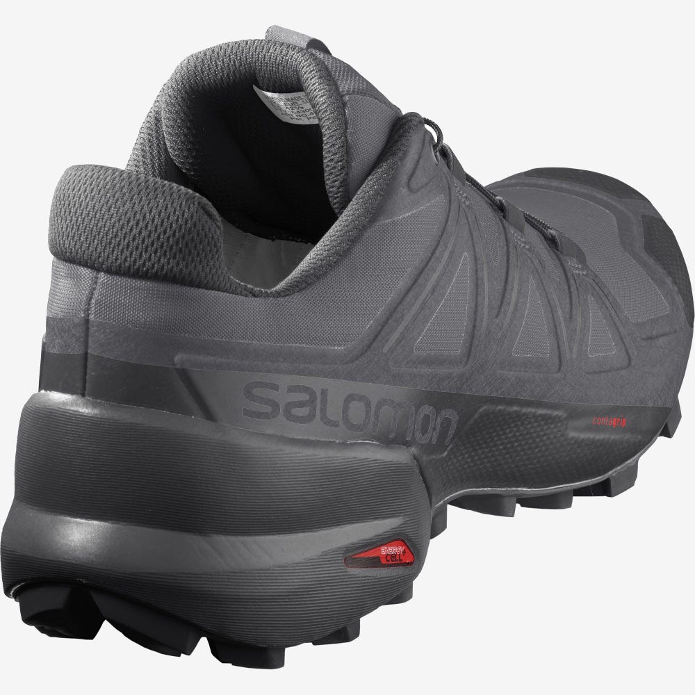 Men's Salomon SPEEDCROSS 5 Trail Running Shoes Grey/Black | SA25043-675