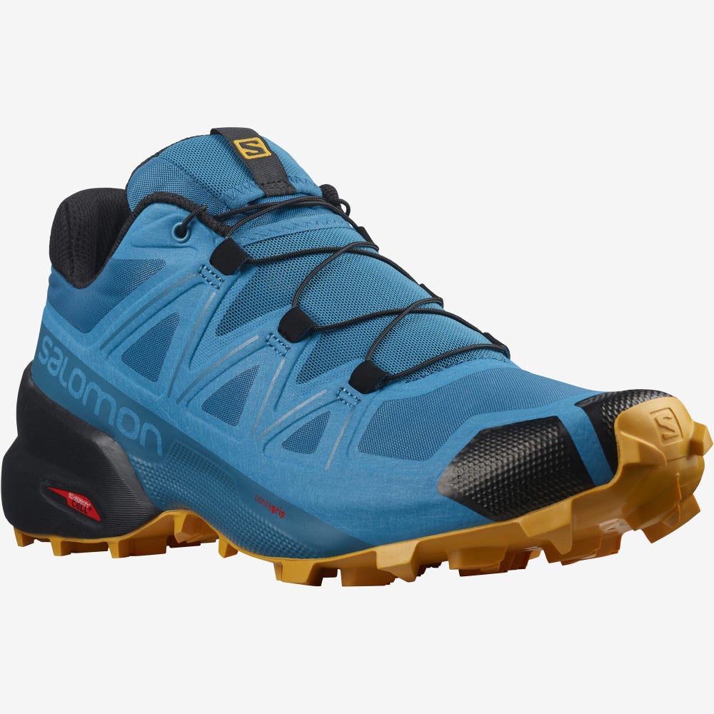 Men's Salomon SPEEDCROSS 5 Trail Running Shoes Blue | SA82309-609