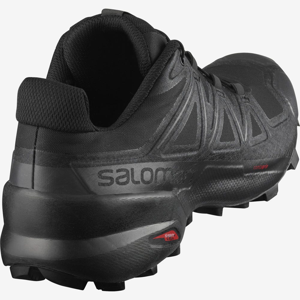 Men's Salomon SPEEDCROSS 5 WIDE Trail Running Shoes Black | SA51728-038