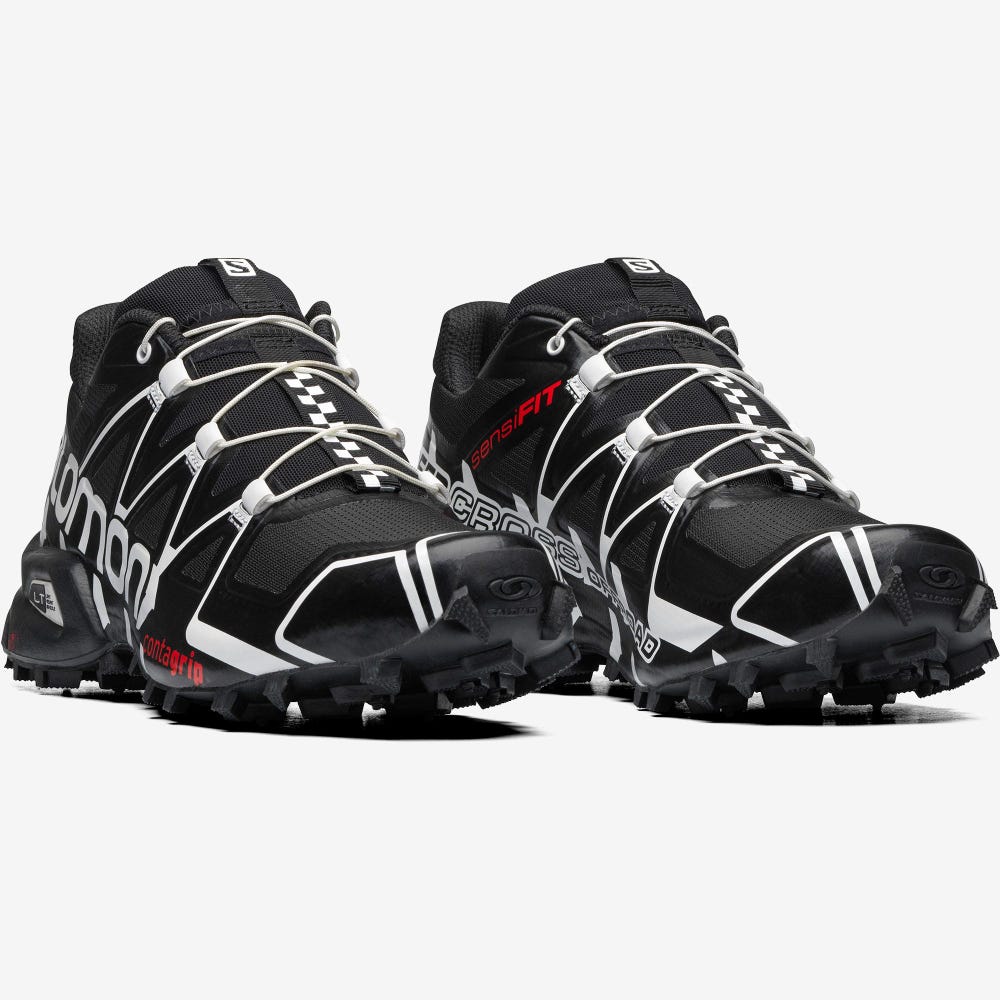 Men's Salomon SPEEDCROSS OFFROAD Sneakers Black/White | SA19850-928