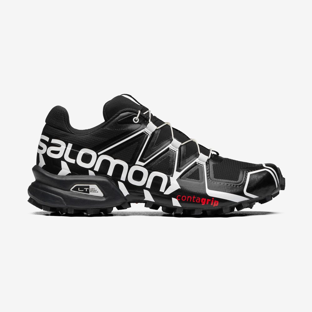 Men\'s Salomon SPEEDCROSS OFFROAD Sneakers Black/White | SA19850-928