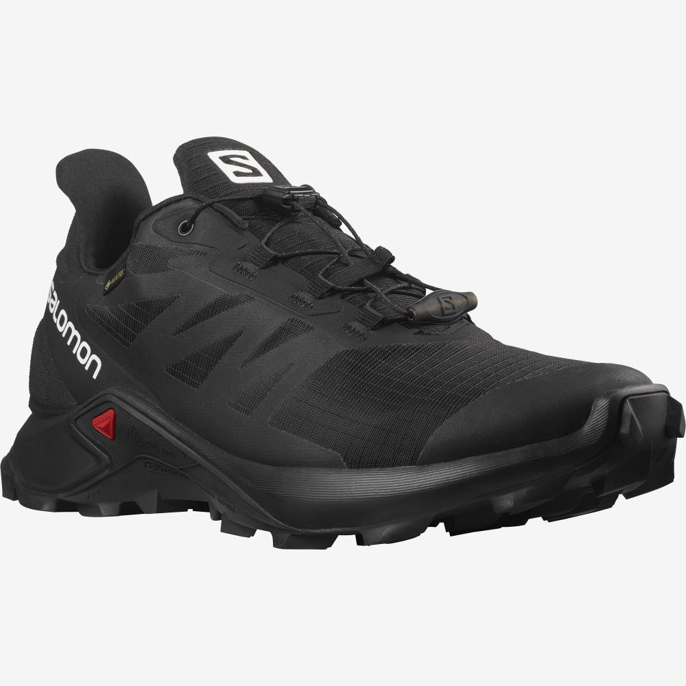 Men's Salomon SUPERCROSS 3 GORE-TEX Trail Running Shoes Black | SA69805-694