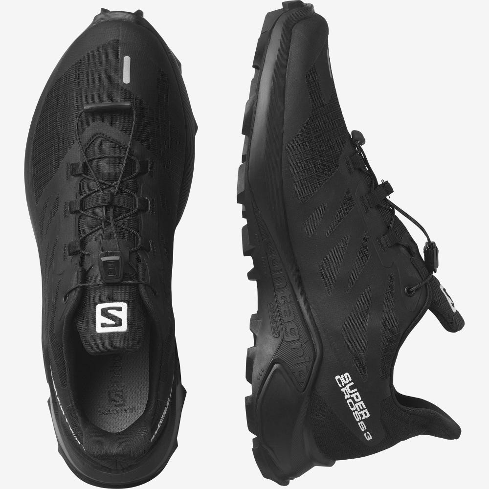 Men's Salomon SUPERCROSS 3 Trail Running Shoes Black | SA01864-980