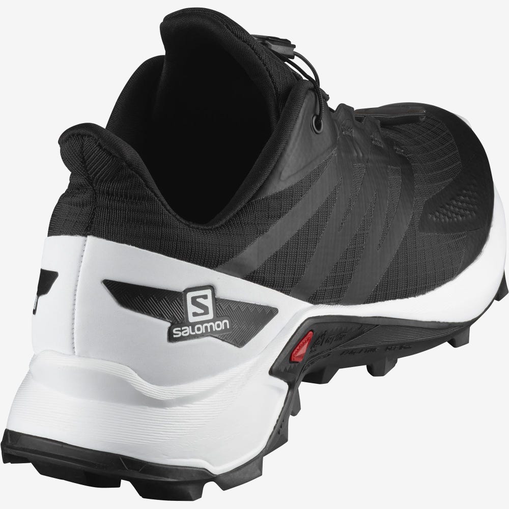 Men's Salomon SUPERCROSS BLAST Trail Running Shoes Black/White/Black | SA05137-520