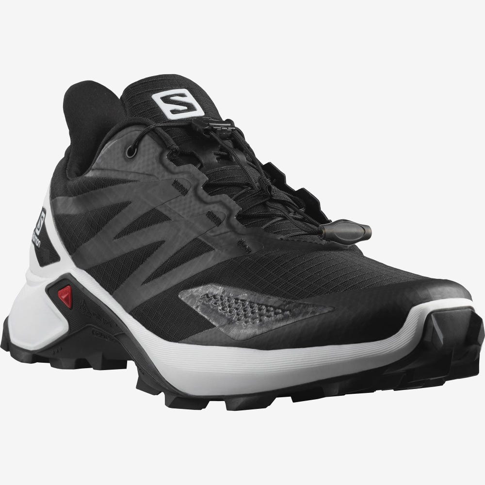 Men's Salomon SUPERCROSS BLAST Trail Running Shoes Black/White/Black | SA05137-520