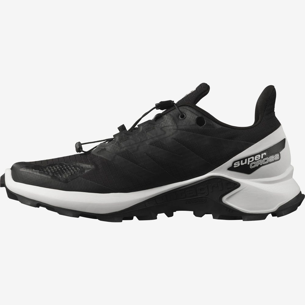 Men's Salomon SUPERCROSS BLAST Trail Running Shoes Black/White/Black | SA05137-520