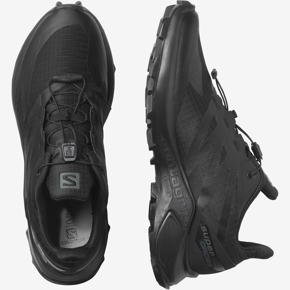 Men's Salomon SUPERCROSS BLAST Trail Running Shoes Black | SA52304-436