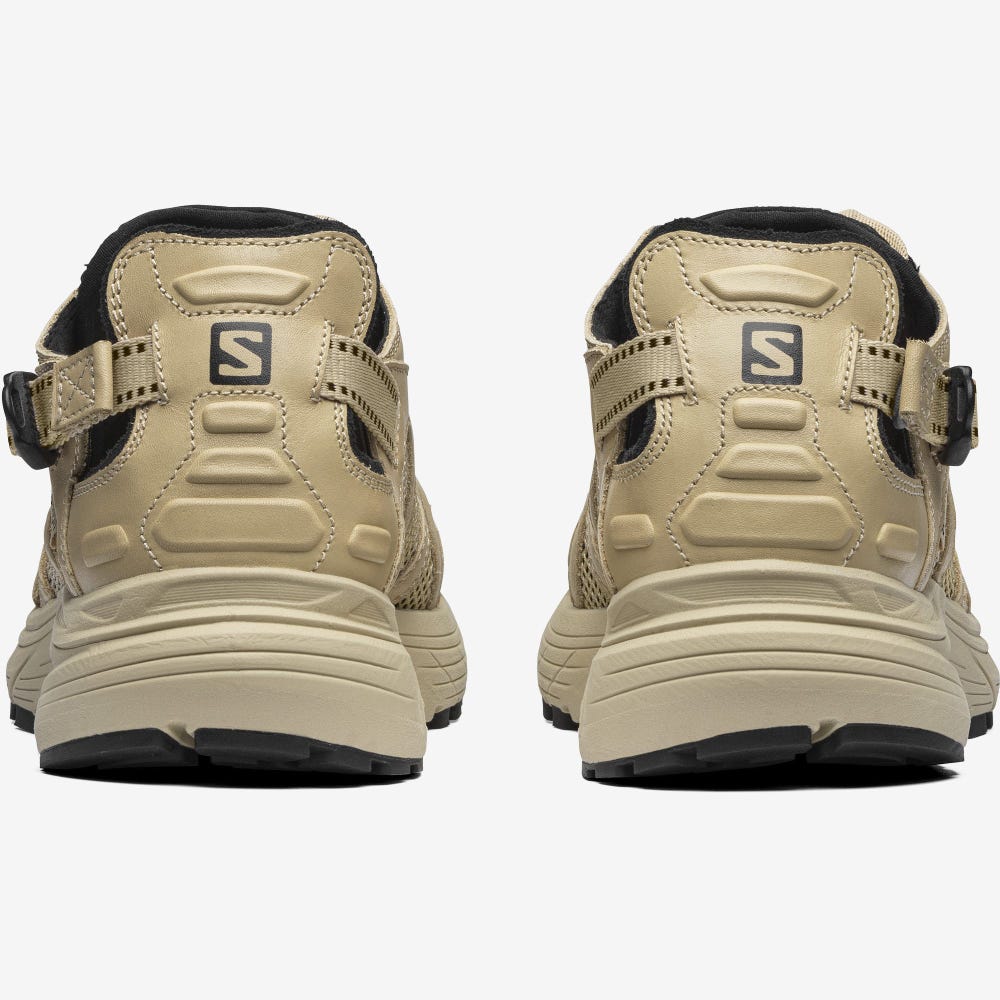 Men's Salomon TECHSONIC LEATHER ADVANCED Sneakers Light Brown | SA47539-512