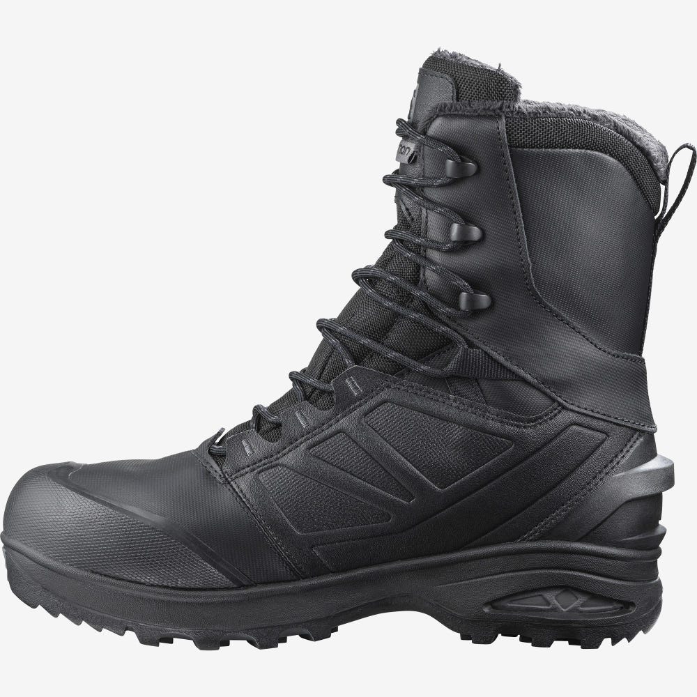 Men's Salomon TOUNDRA FORCES CLIMASALOMON™ WATERPROOF Tactical Boots Black | SA97406-692