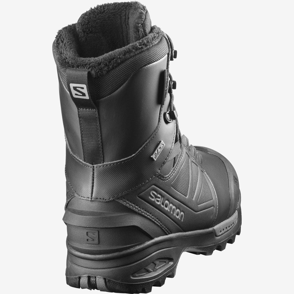 Men's Salomon TOUNDRA PRO CLIMASALOMON™ WATERPROOF Winter Boots Black | SA49321-417