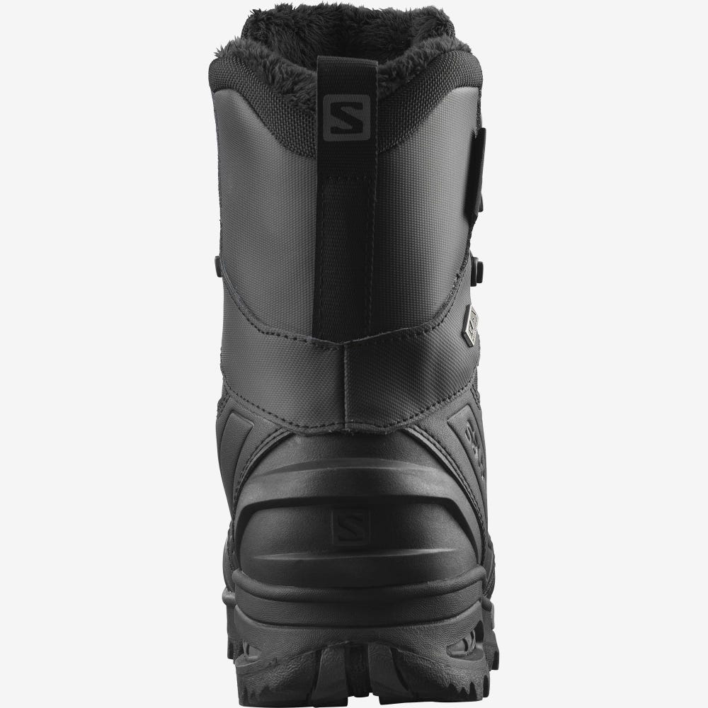 Men's Salomon TOUNDRA PRO CLIMASALOMON™ WATERPROOF Winter Boots Black | SA49321-417