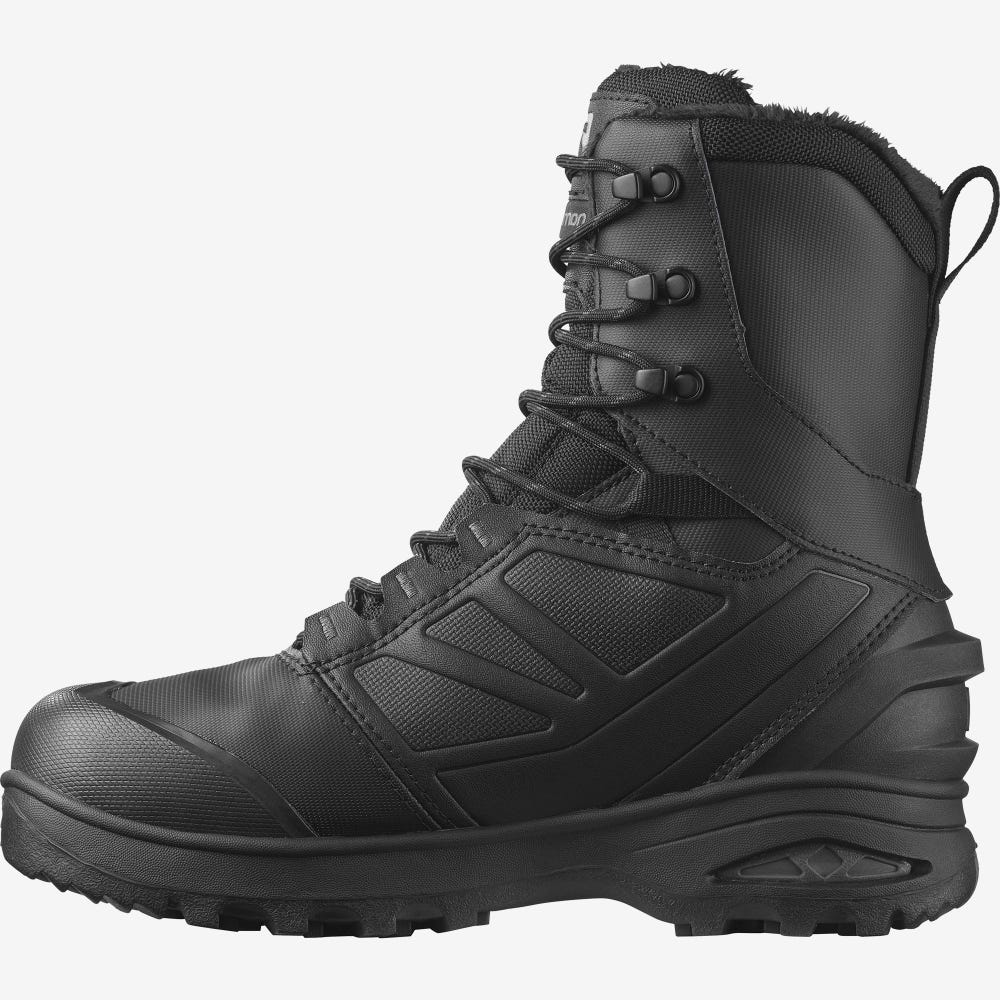 Men's Salomon TOUNDRA PRO CLIMASALOMON™ WATERPROOF Winter Boots Black | SA49321-417