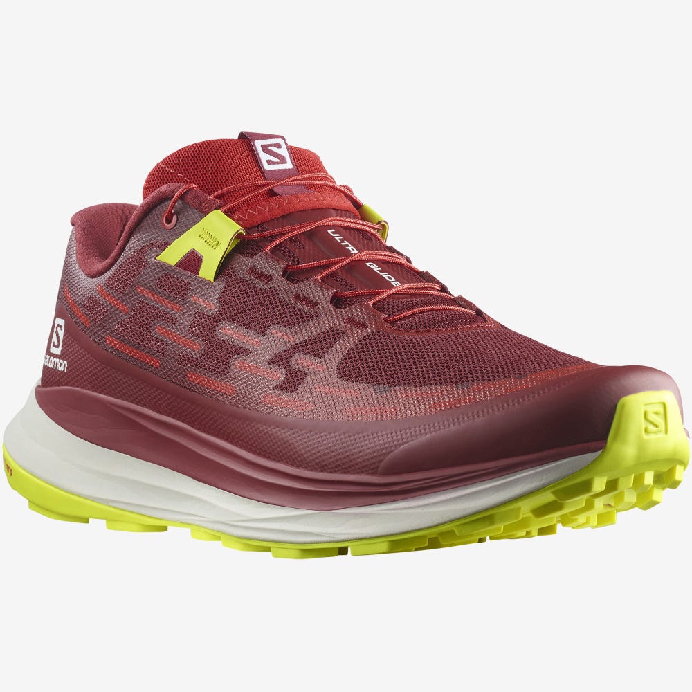 Men's Salomon ULTRA GLIDE Trail Running Shoes Red | SA07956-391