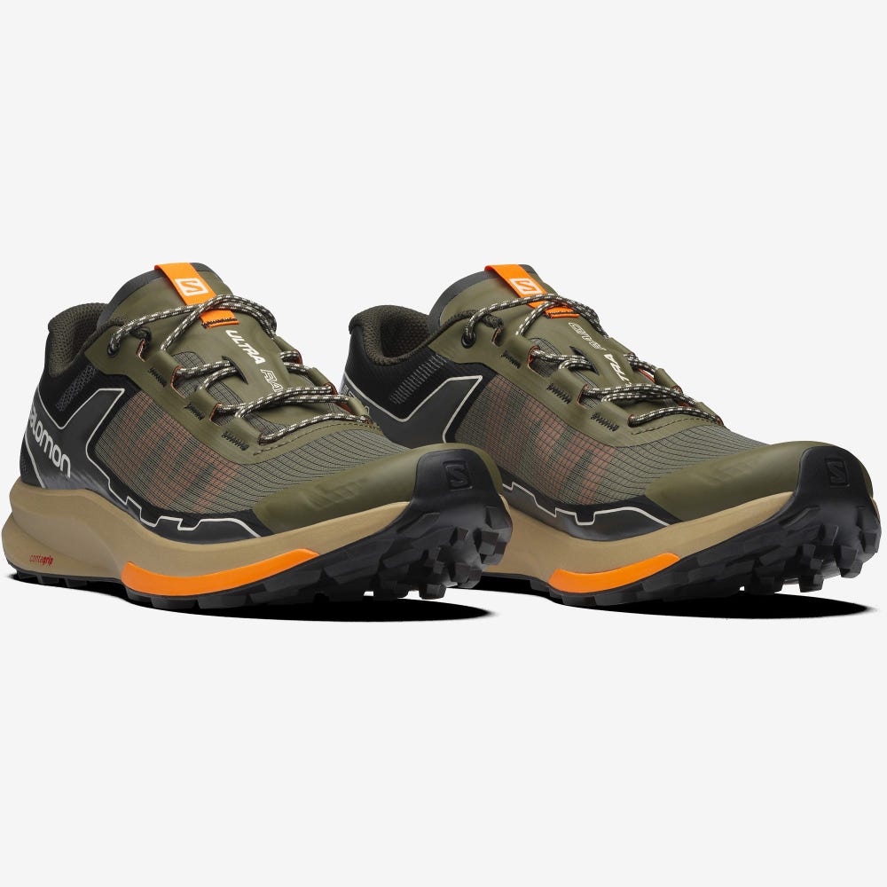 Men's Salomon ULTRA RAID Sneakers Olive/Deep Green | SA82174-792