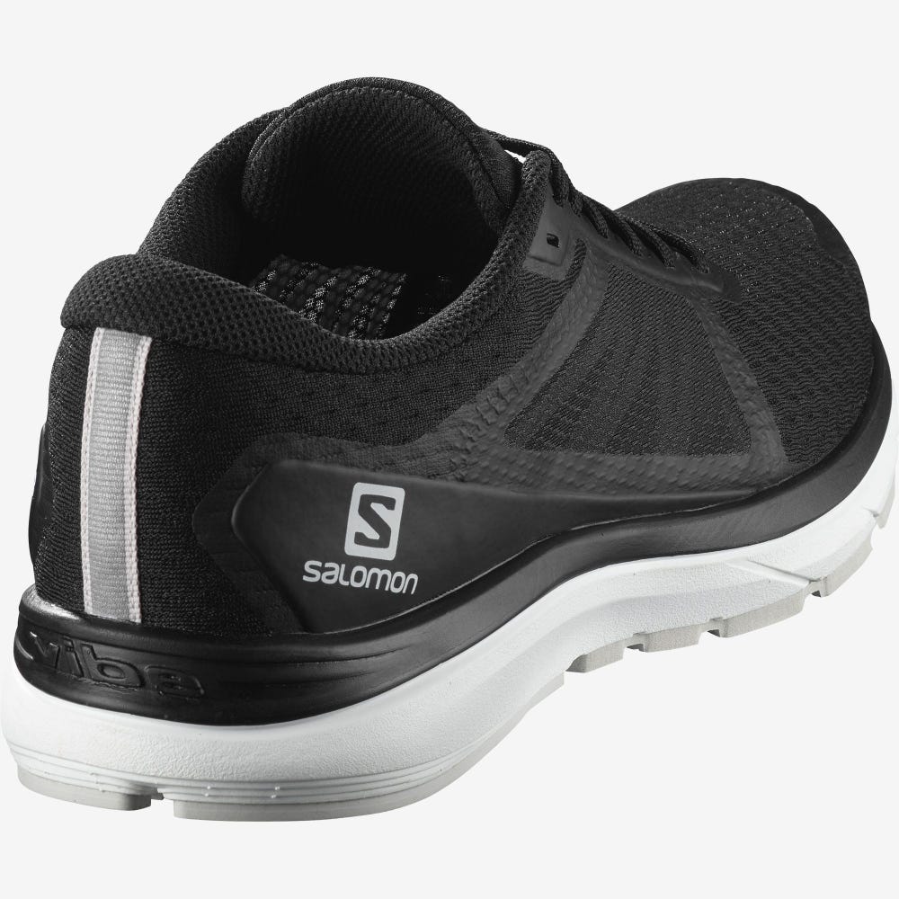 Men's Salomon VECTUR Running Shoes Black/White | SA82067-783