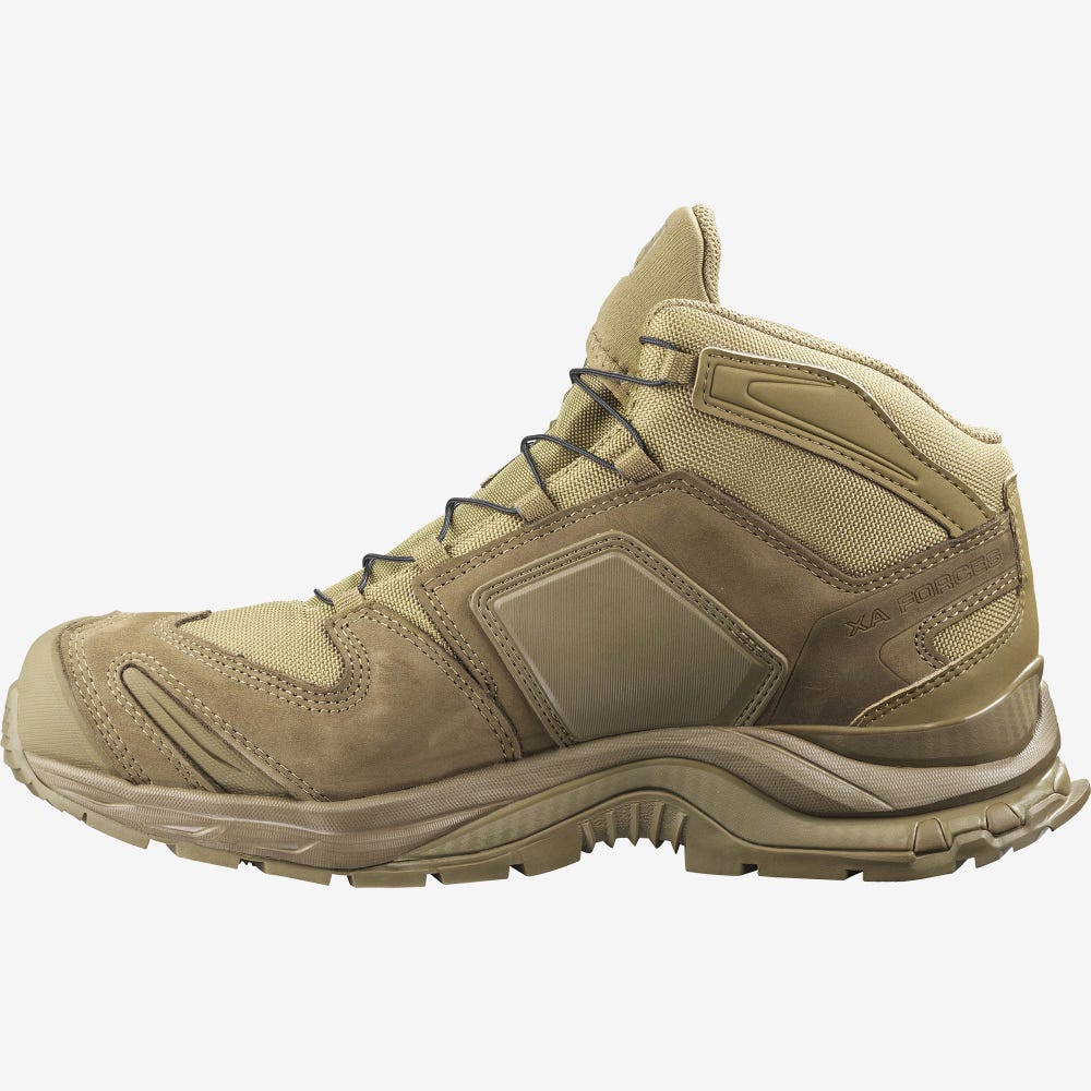 Men's Salomon XA FORCES MID Tactical Boots Brown | SA30875-437