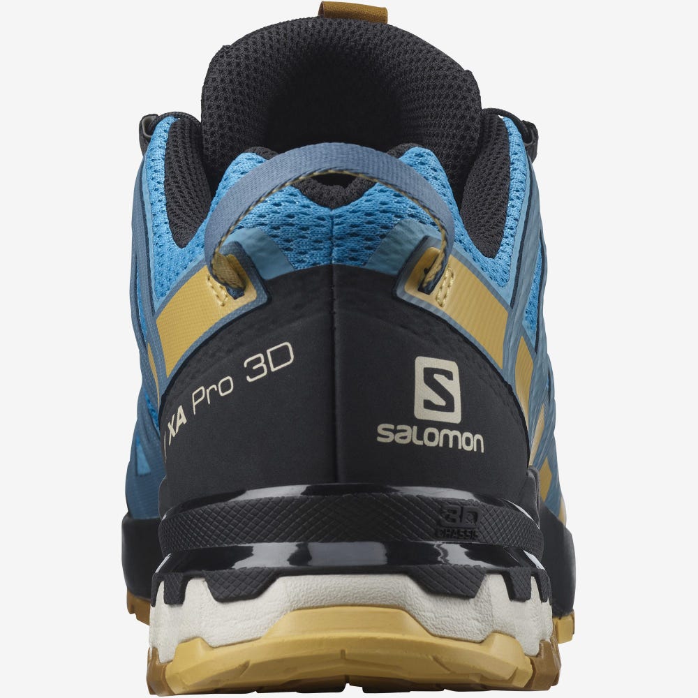 Men's Salomon XA PRO 3D v8 Trail Running Shoes Blue/Brown | SA45798-306