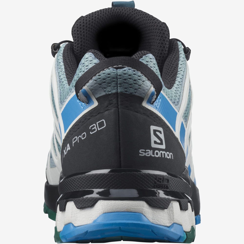 Men's Salomon XA PRO 3D v8 Trail Running Shoes Green/Blue | SA91234-689