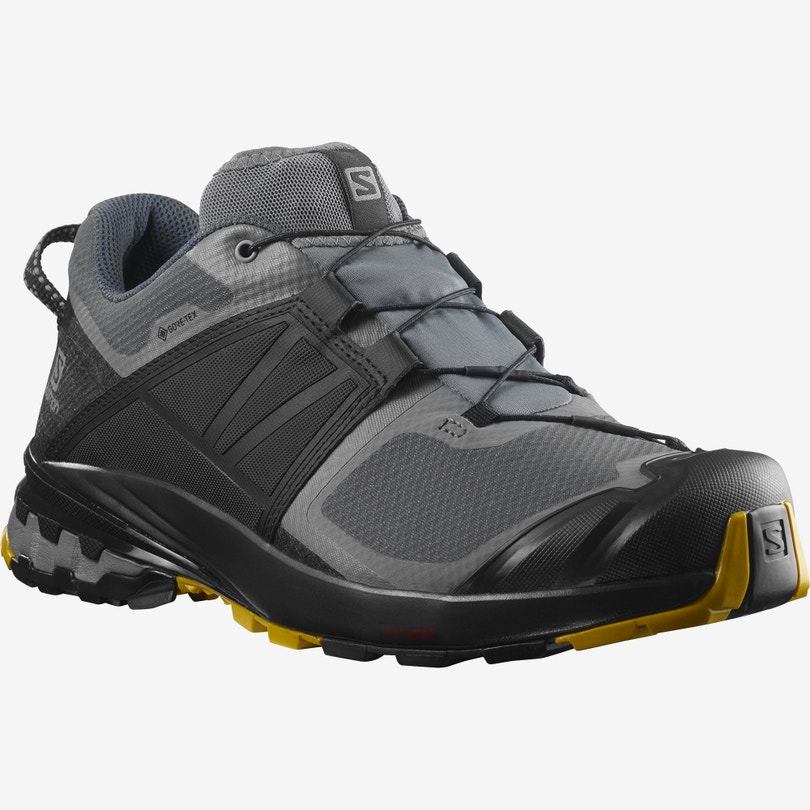 Men's Salomon XA WILD GORE-TEX Hiking Shoes Grey/Black | SA01534-308