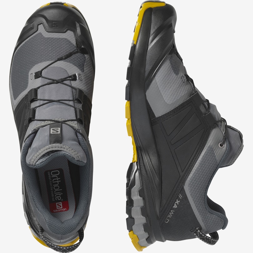 Men's Salomon XA WILD GORE-TEX Hiking Shoes Grey/Black | SA01534-308