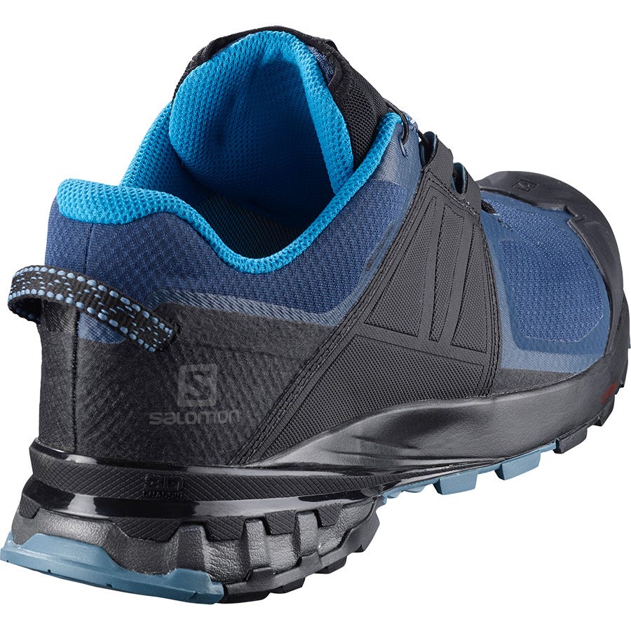 Men's Salomon XA WILD GORE-TEX Hiking Shoes Blue/Black | SA26153-871