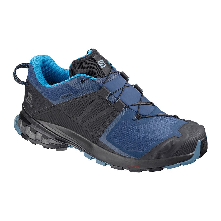 Men\'s Salomon XA WILD GORE-TEX Hiking Shoes Blue/Black | SA26153-871