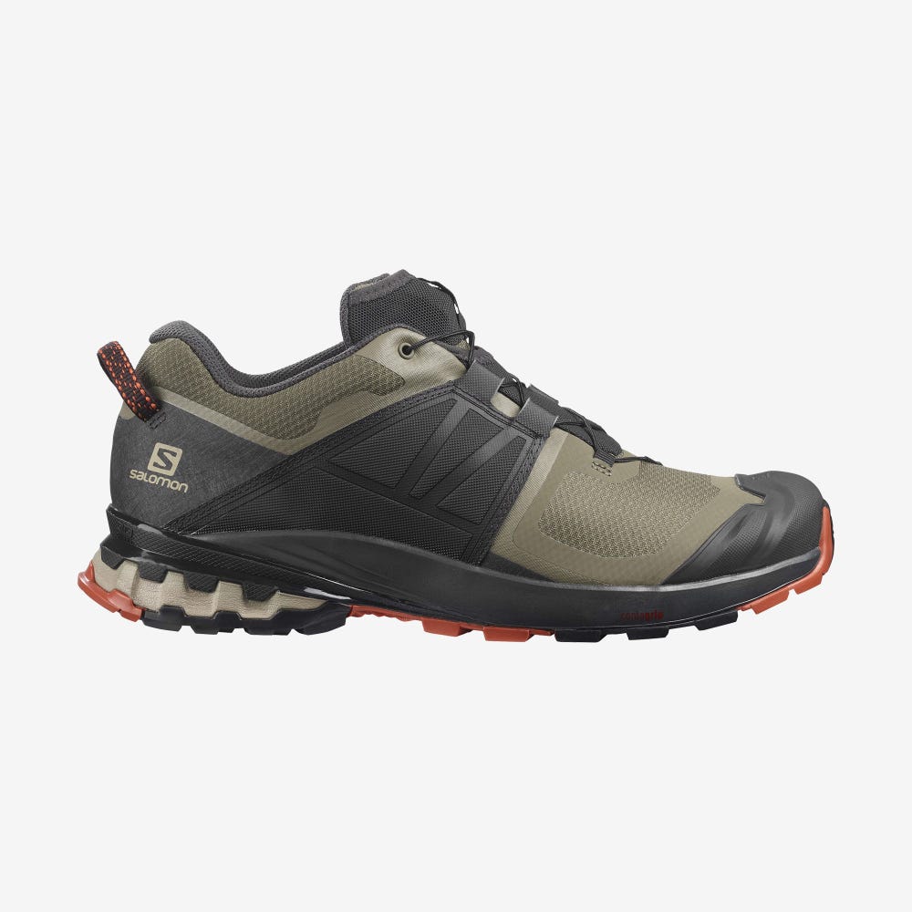 Men\'s Salomon XA WILD Trail Running Shoes Olive/Grey | SA42760-097