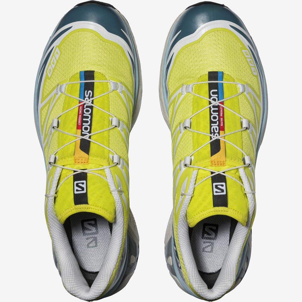 Men's Salomon XT-6 ADVANCED Sneakers Yellow/Blue | SA75483-286