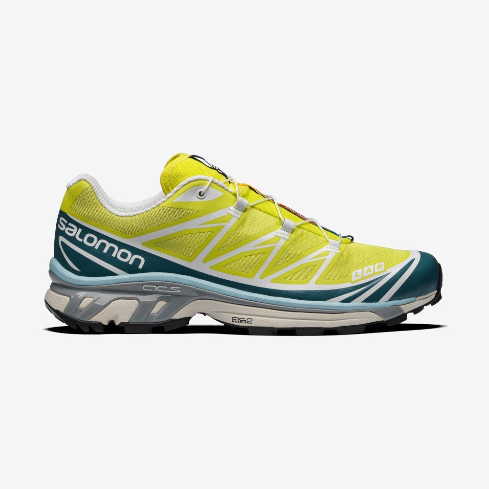 Men\'s Salomon XT-6 ADVANCED Sneakers Yellow/Blue | SA75483-286