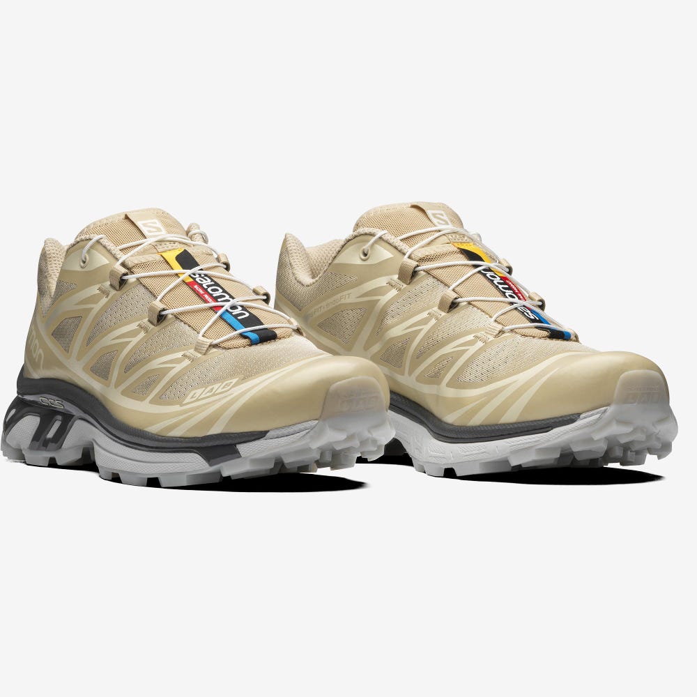 Men's Salomon XT-6 CLEAR Sneakers Light Brown | SA73015-546