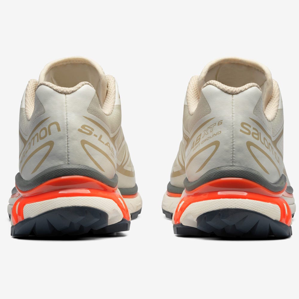 Men's Salomon XT-6 Sneakers Beige/Brown/Red Orange | SA76932-920