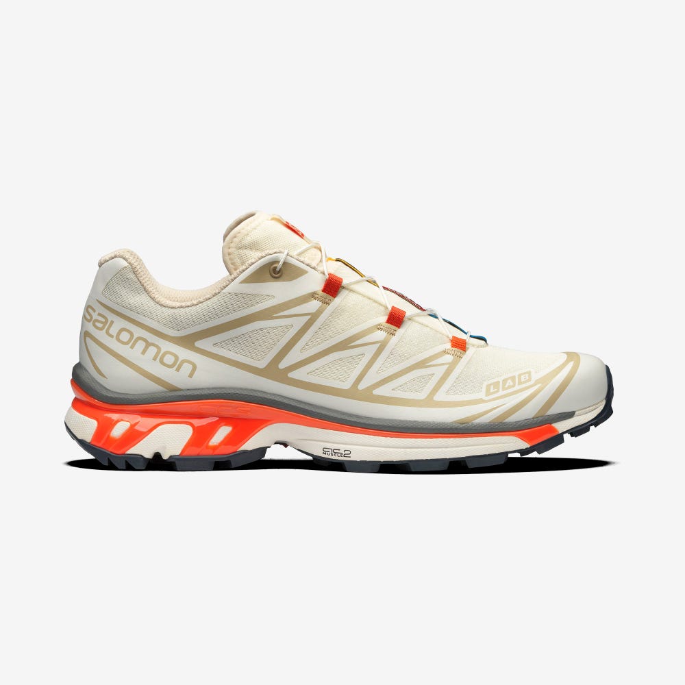 Men\'s Salomon XT-6 Sneakers Beige/Brown/Red Orange | SA76932-920