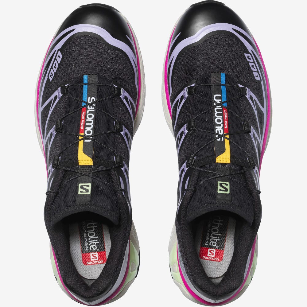 Men's Salomon XT-6 Sneakers Black/Lavender | SA81596-798