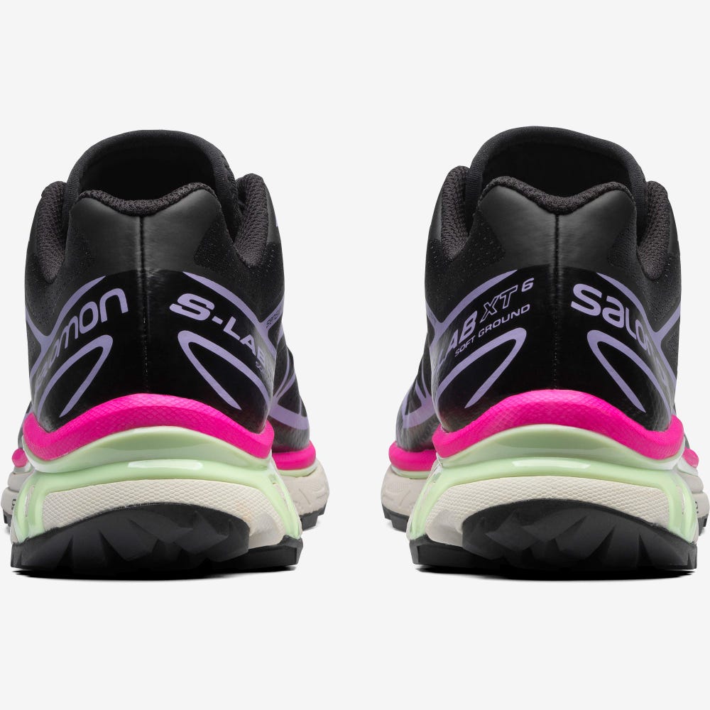 Men's Salomon XT-6 Sneakers Black/Lavender | SA81596-798