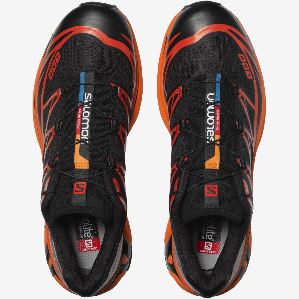 Men's Salomon XT-6 Sneakers Black/Orange | SA29106-053