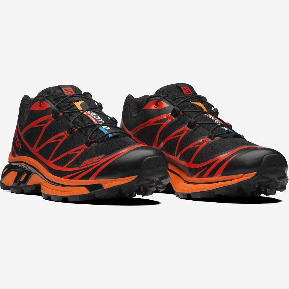 Men's Salomon XT-6 Sneakers Black/Orange | SA29106-053