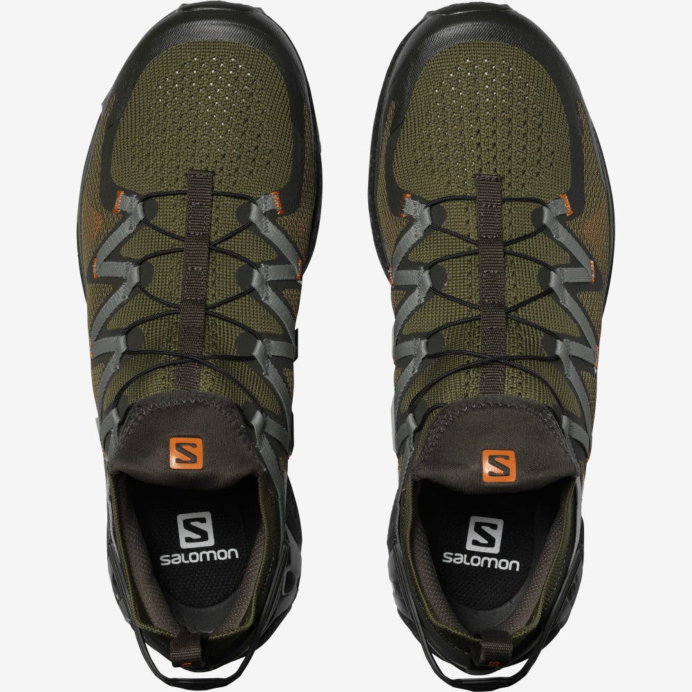 Men's Salomon XT-RUSH Sneakers Olive/Orange | SA46350-125