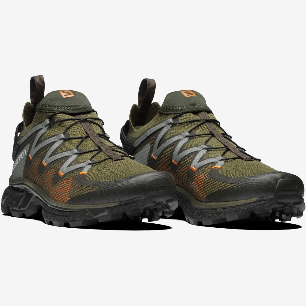 Men's Salomon XT-RUSH Sneakers Olive/Orange | SA46350-125