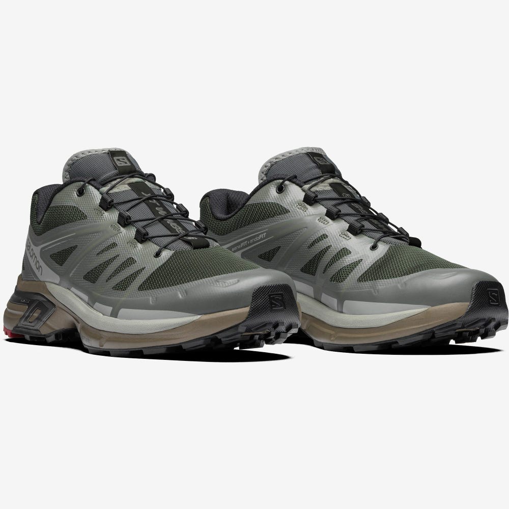 Men's Salomon XT-WINGS 2 ADVANCED Sneakers Olive/Grey | SA89546-781