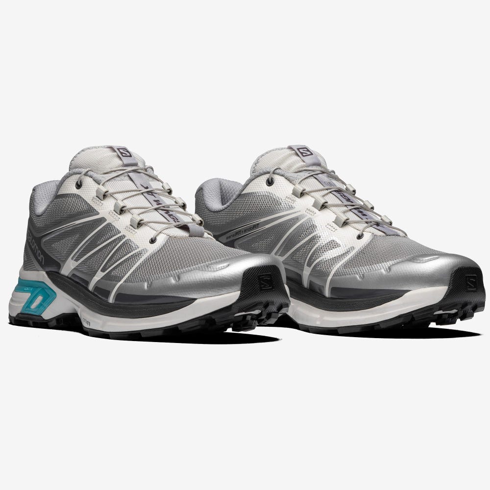 Men's Salomon XT-WINGS 2 ADVANCED Sneakers Grey/Silver Metal/Blue | SA92810-579