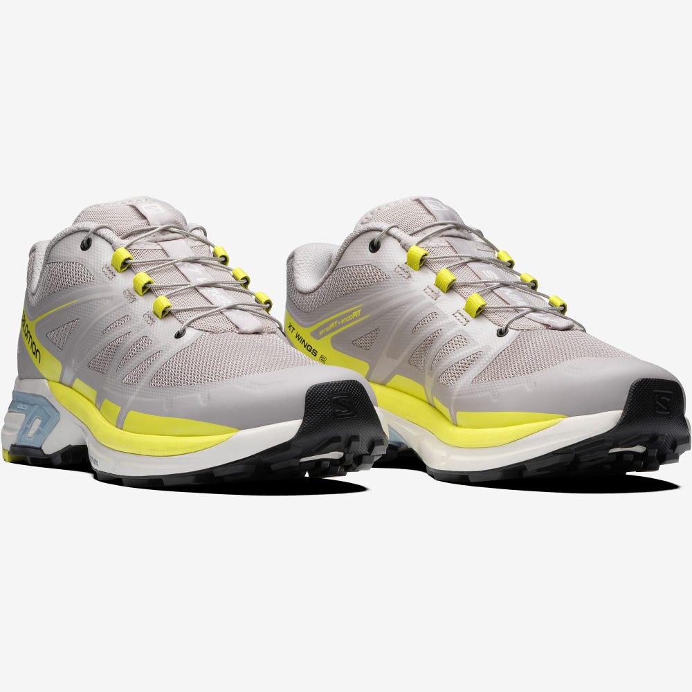 Men's Salomon XT-WINGS 2 Sneakers Grey/Yellow | SA43079-618