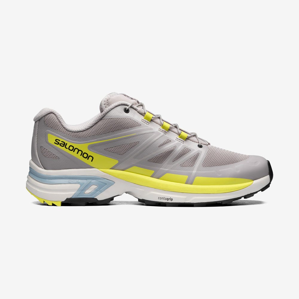 Men\'s Salomon XT-WINGS 2 Sneakers Grey/Yellow | SA43079-618