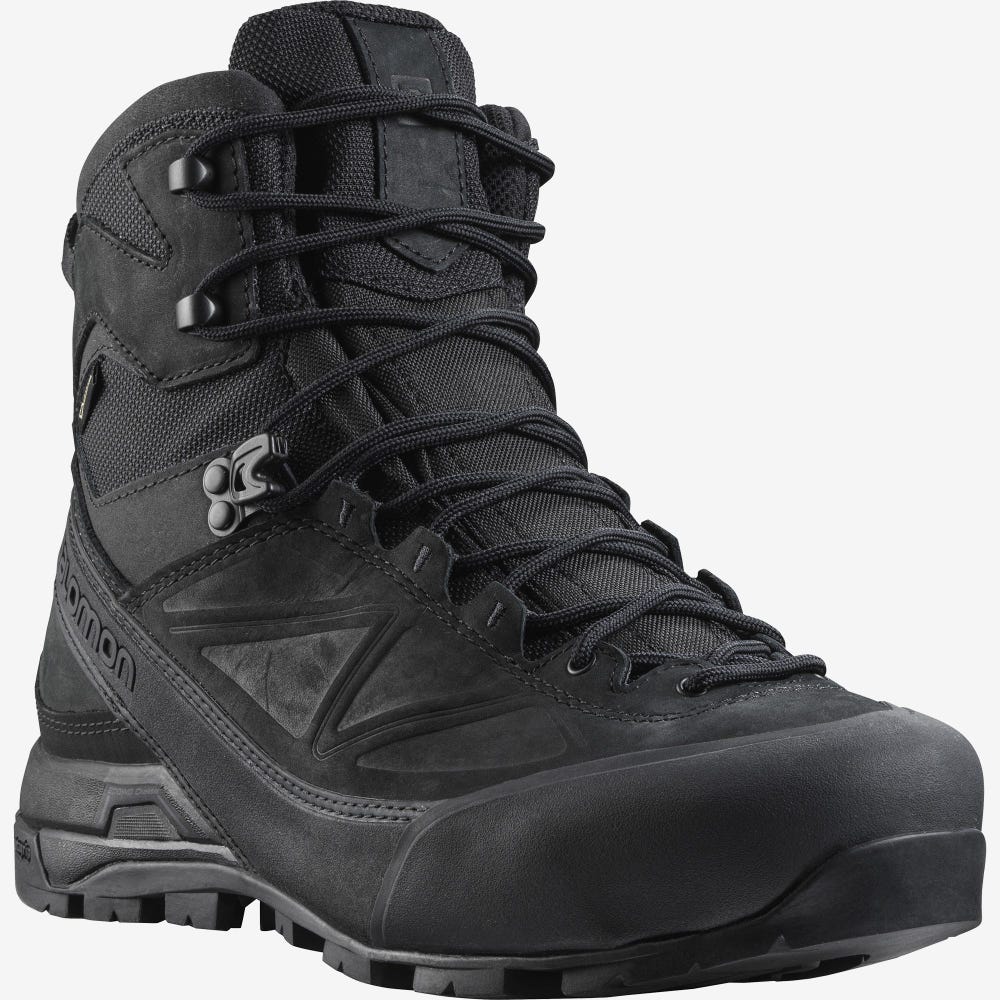 Men's Salomon X ALP GORE-TEX FORCES Tactical Boots Black | SA28470-719