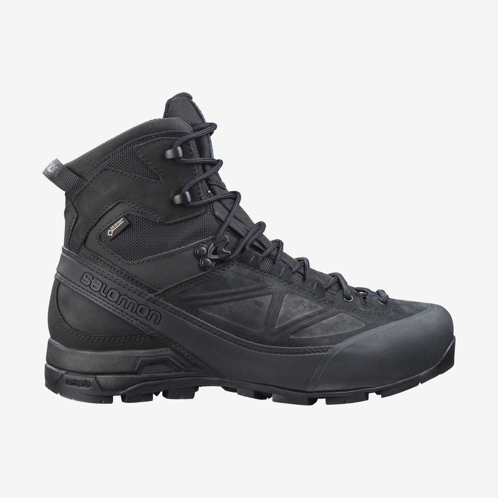 Men\'s Salomon X ALP GORE-TEX FORCES Tactical Boots Black | SA28470-719