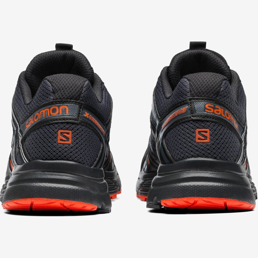 Men's Salomon X-MISSION 3 Sneakers Black/Red Orange | SA62417-920