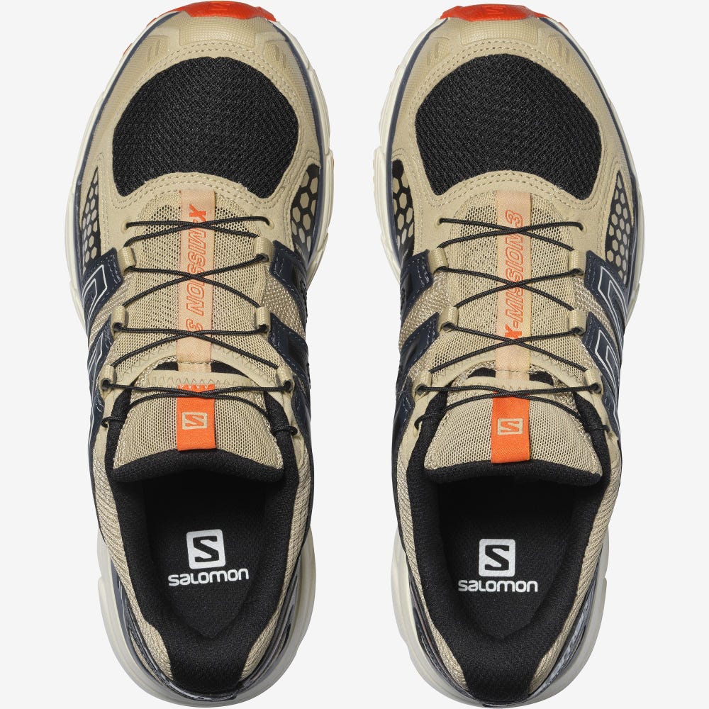 Men's Salomon X-MISSION 3 Sneakers Light Brown/Red Orange | SA72630-704