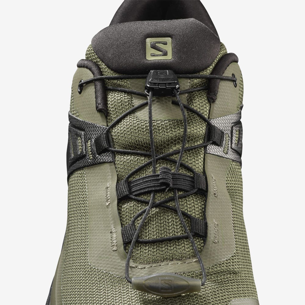 Men's Salomon X RAISE GORE-TEX Hiking Shoes Olive/Black | SA21905-397