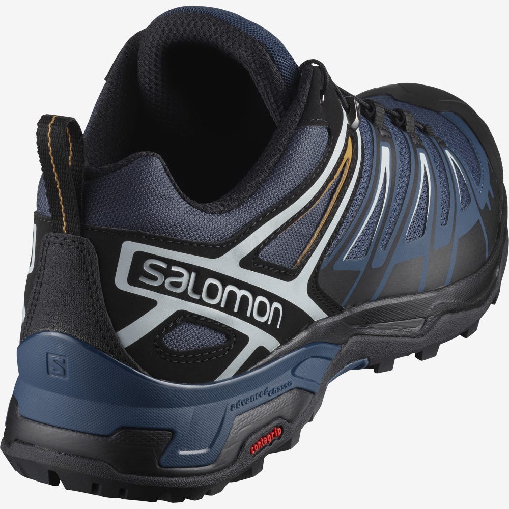 Men's Salomon X ULTRA 3 Hiking Shoes Navy/Black | SA78405-825